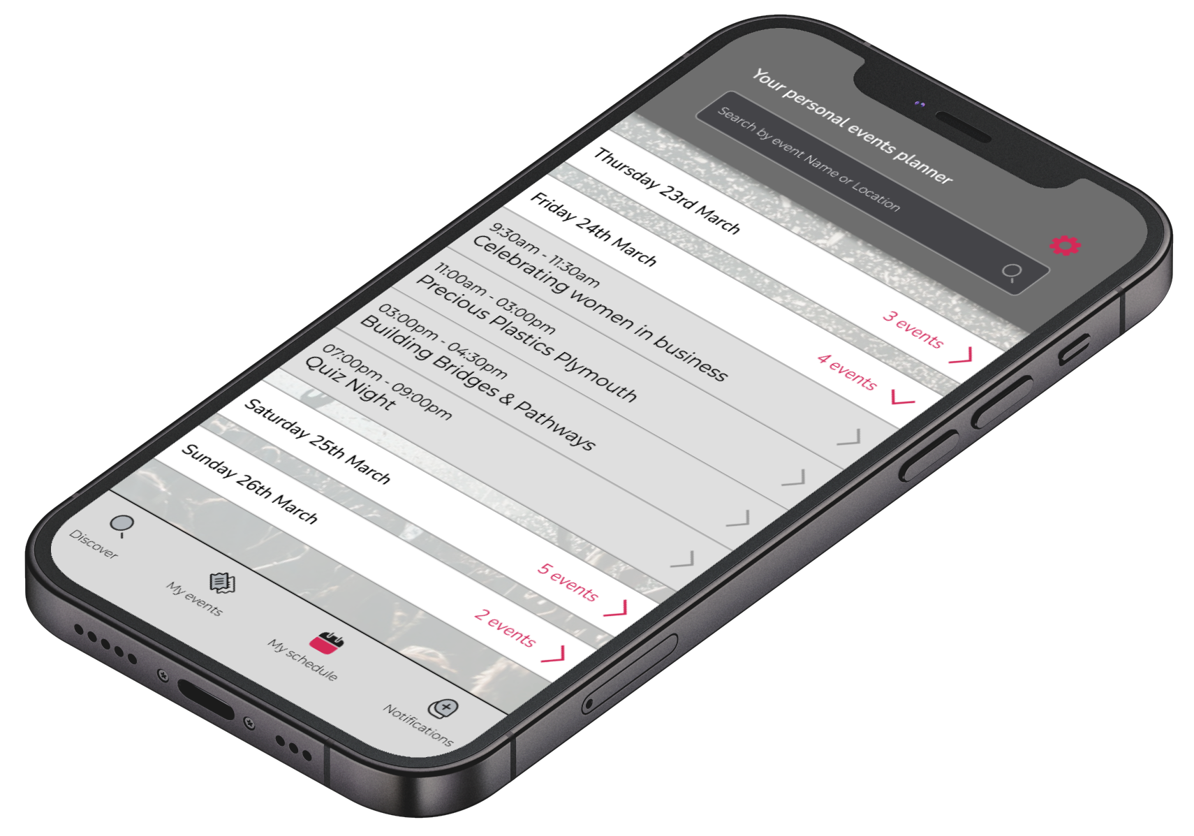 schedule screenshot